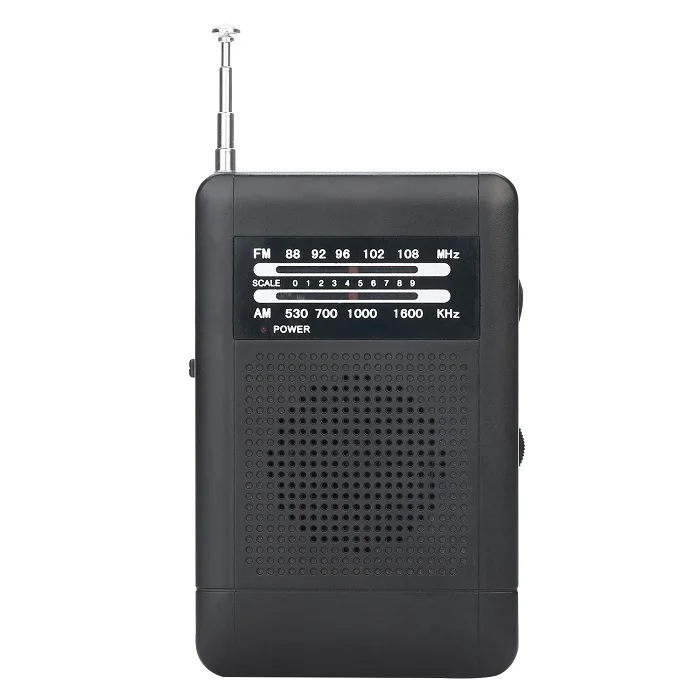 

Portable Hign sensitivity built-in speaker small radio fm am, Black, silver