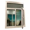 European style reflective glass aluminium casement window powder coated standard size of glass tempered glass window
