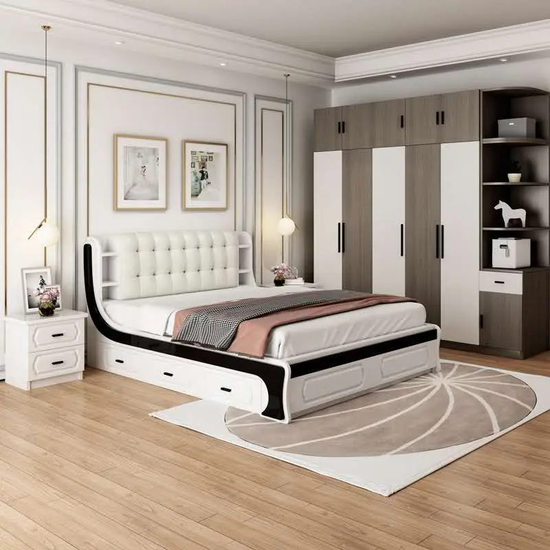 Hot Selling Bedroom Furniture Modern Design Bedroom Set Melamine Type - Buy Bedroom Furniture