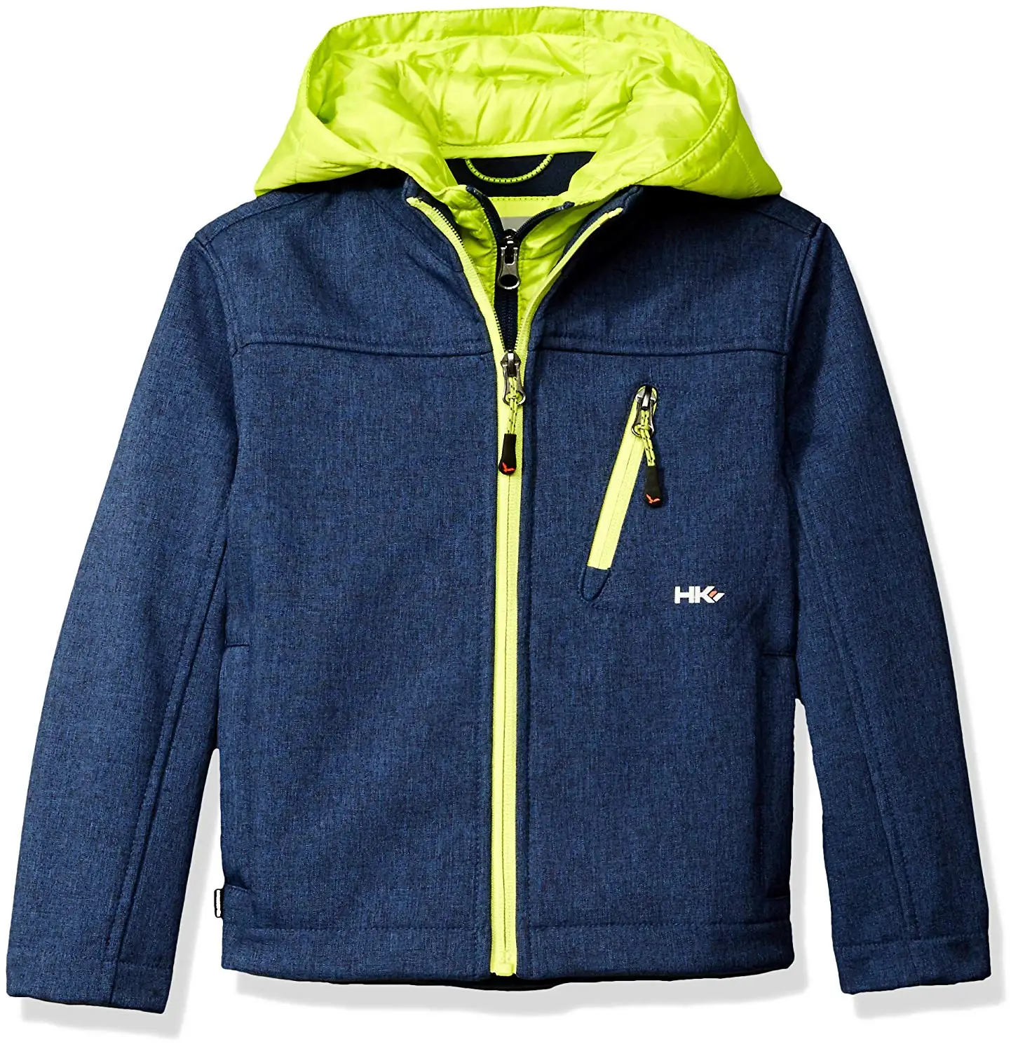 Hawke & Co Boys' Soft Shell Jacket with Quilted Vestee and Hood