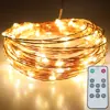 Hot selling wedding party decorative low power consume mini bulb remote control garland fairy lights