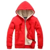 Factory wholesale outdoor sport thickening warm lambs wool winter zip up hooded jackets