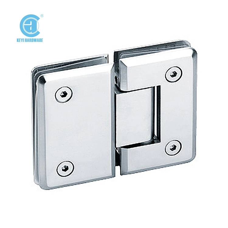 Bathroom Heavy Duty Glass Door Hinge Bevel Circinal Angle 180