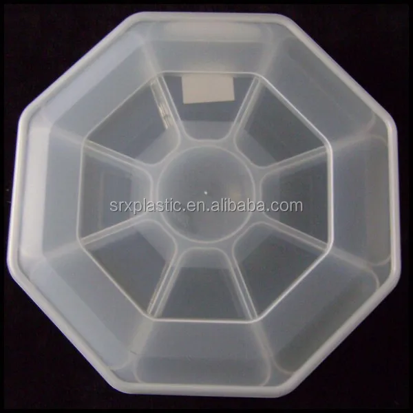 
NEW 8 SECTION NIBBLES SNACK TRAY WITH LID PARTY FOOD plastic trays for sale,custom plastic serving trays manufacturer 