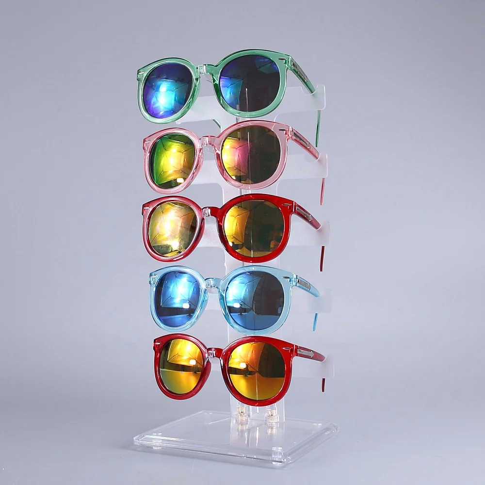 

Fashion Acrylic 5 Pairs Sunglasses Glasses Show Rack Counter Display Stand Holder
