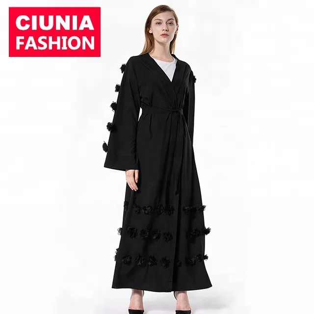 

1623# Ladies dress material wholesalers in mumbai muslim women fashion kebaya modern ethnic abaya, Black/purple/maroon/customized