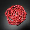Tryme New Arrival Chips Shape 5-8mm dye Red Stone Beads For Jewelry Making Diy Bracelet Lot Wholesale Strand 34'' free shipping