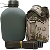 1000ml Camping Hiking Aluminum Army Green Military Canteen Water Bottle
