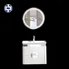 Space saving design wall mounted small bathroom cabinet round mirror