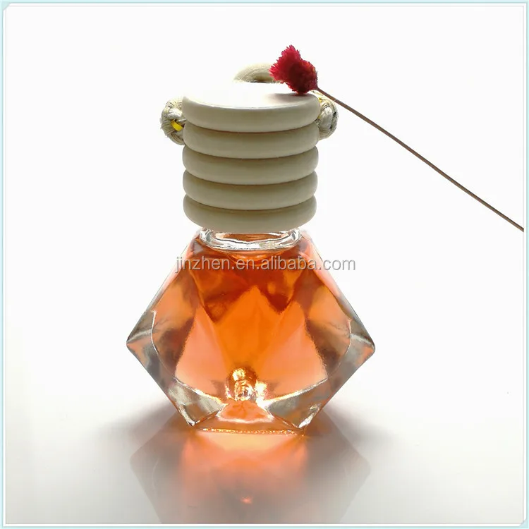 Perfume Glass Bottle Car Perfume With Wooden Cap Hanging Car Perfume
