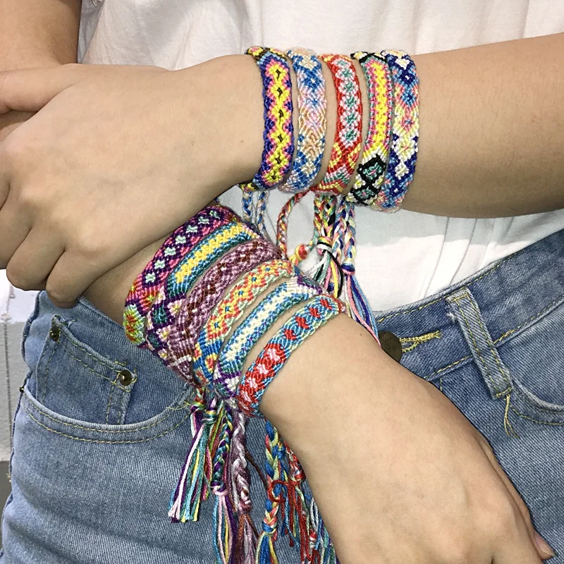 

Mcllroy women accessories china nepalese style 10mm cotton rope bracelets friendship woven bracelets, Pictures