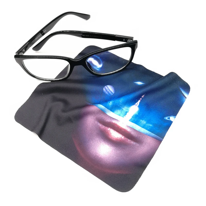 

Custom Heat Transfer Printed Microfiber Eyeglasses Wiping Cleaning Cloth, Customized