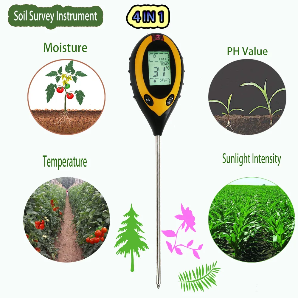 Garden Soil Temperature Humidity Sensor For Agriculture Digital Soil