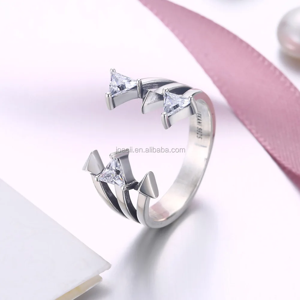 White Gold Plating 925 Sterling Silver Diamond Ring for Women