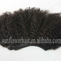 

3a 4c hot sell top quality virgin remy mongolian afro Kinky curly hair weaves sunflower hair factory