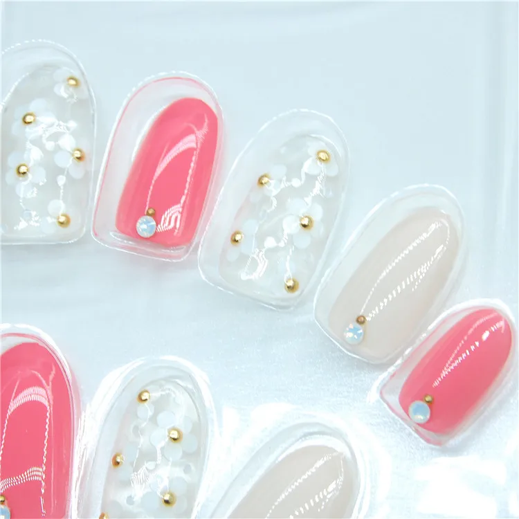
Guangzhou Free Sample Private Label Artificial Fingernails Glitter 3d Nail Diamond Art Decoration 