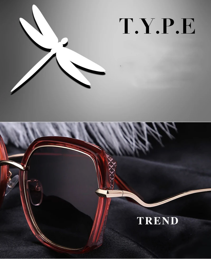 Vintage Dragonfly TAC Brand Designer Polarized Women Shades Sunglasses
