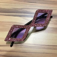 

2019 triangle cut luxury Stones cat eye sunglasses women small vintage shades sun glasses For female oculos de sol