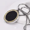 Stainless Steel Zodiac Necklace Volcano Stone Quantum Bio Energy Pendant