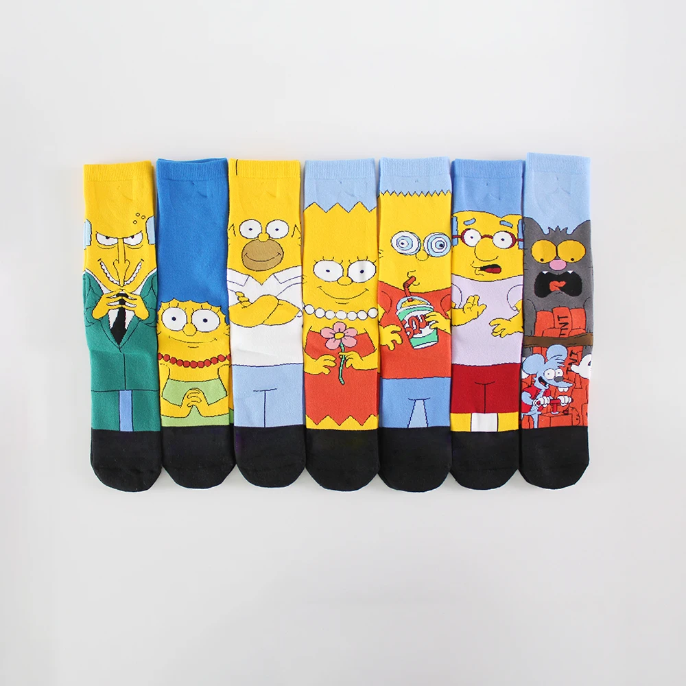Full terry thick cute custom cartoon  thick men socks