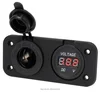 Auto Voltage Meter and Cigarette Lighter Plug Power Outlet Panel