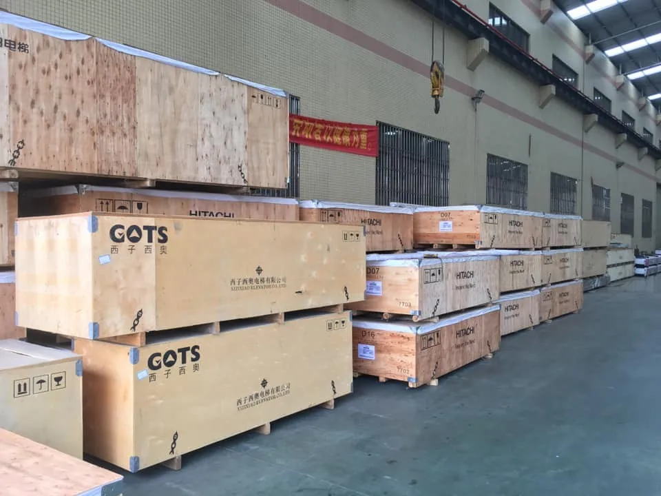 电梯 packaging details 包装材料是木箱,通常一个单位电梯 5 层需要