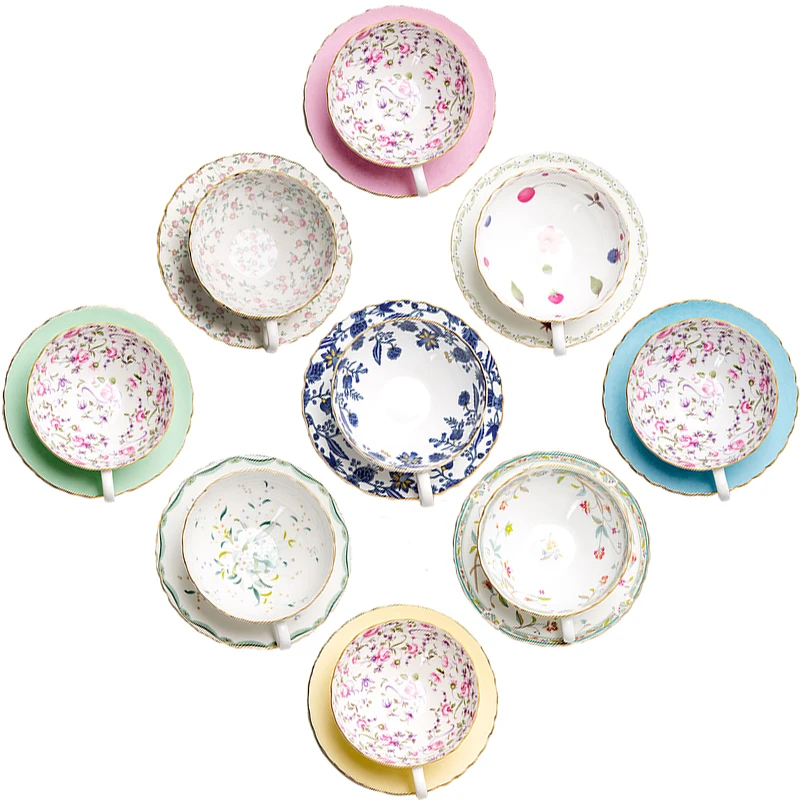 

Japanese style porcelain wide mouth coffee tea cup with saucer