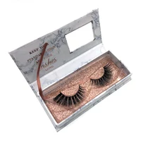 

High Quality 3D Mink Eyelashes 100% real lashes with custom box and Business Logo