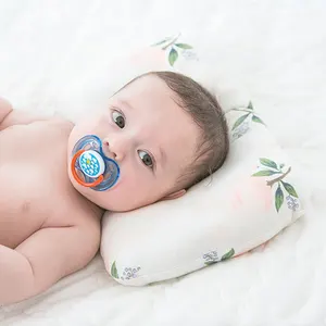 Cotton Flat Head Protective Memory Foam Newborn Toddler Infant Organic Sleeping Head Shaping Baby Pillow