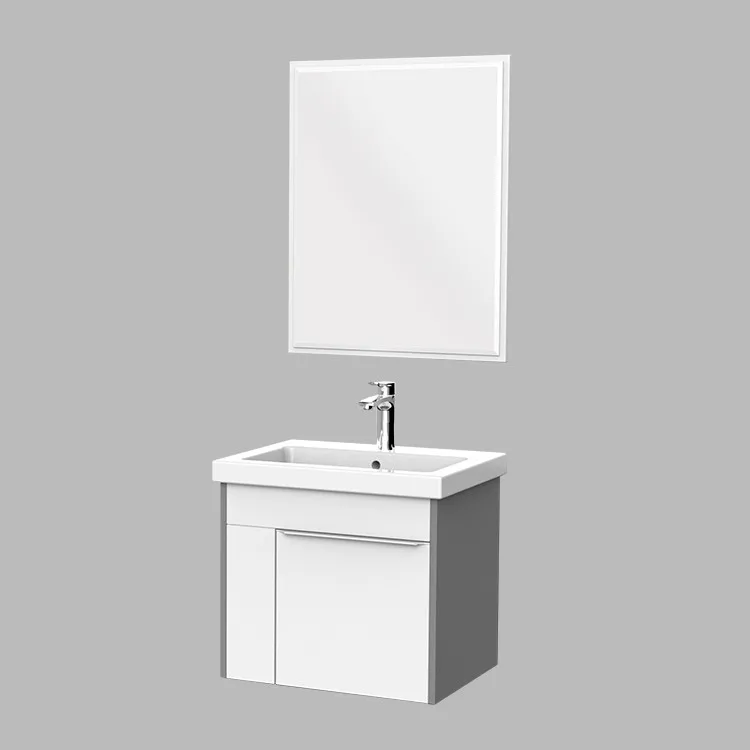 Huida Cheap Plywood Basin And Mirror Make Up Wall Hang Bathroom
