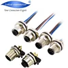 M12 micro usb waterproof pcb mount electrical wire connector