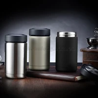 

304 double layers stainless steel Dermatoglyph lid Rubber paint body office gift vacuum insulation thermos cup