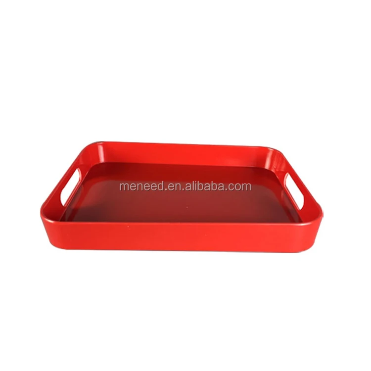 melamine rectangular serving tray with handles