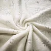 Bronzed Christmas snow design 100% polyester super soft warm coral flannel plush fleece fabric