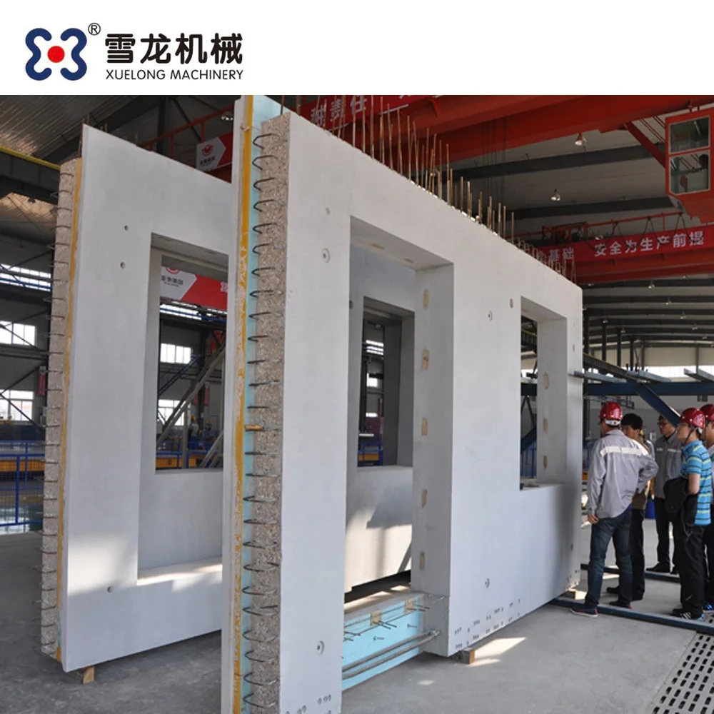 
top quality and CE certification precast concrete villas wall panel elements machine battery mold 