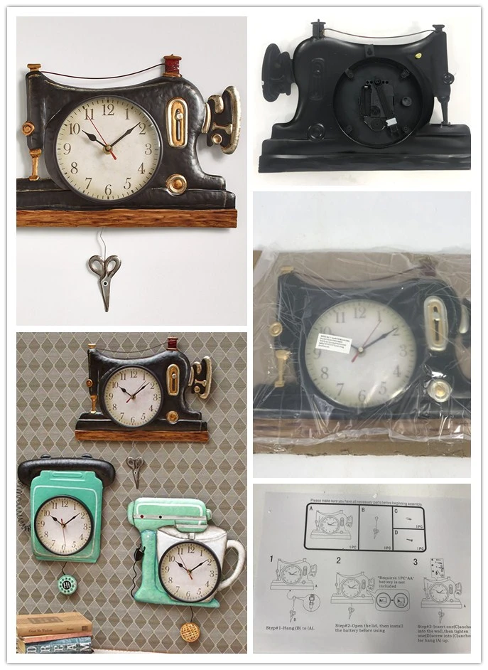 Retro Metal Pendulum Home Decor Accent Wall Clock Buy Wall Clock,Home