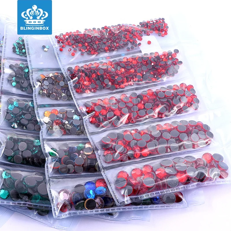 

1014pcs Mixed Sizes Glass DMC Hot Fix Rhinestone For Garment, 23 different colors