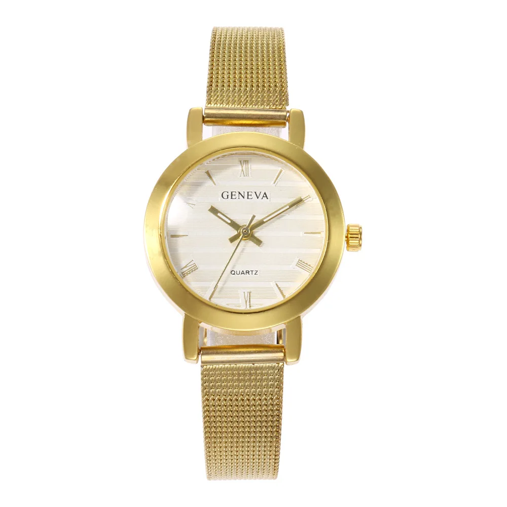 

Elegant Lady Thin Mesh Band Wrist Watch Women Roman Numerals Small Dial Quartz Watch (KWT2143), As the picture