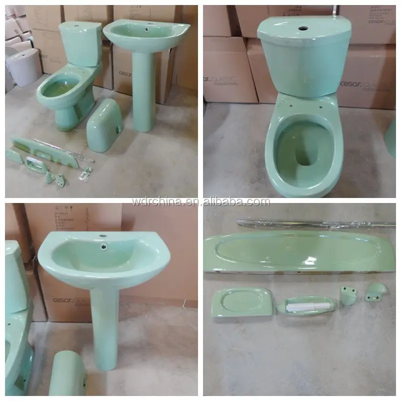 toilet bowl and pedestal basin 