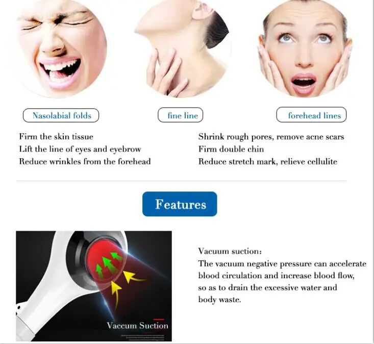 2018 usa Market trending products RF Skin Lifting Anti-Aging Vacuum RF with cooling Beauty Machine Spa Facial Machine