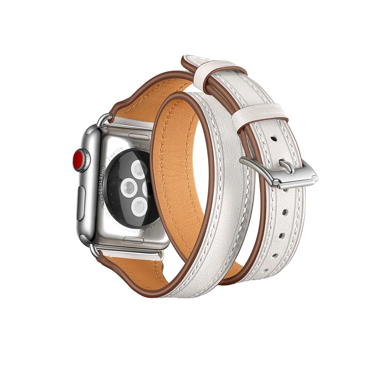 

Genuine Leather Wrist Band Flexible Double PU Bracelet For Apple Watch 1/2/3/4/5