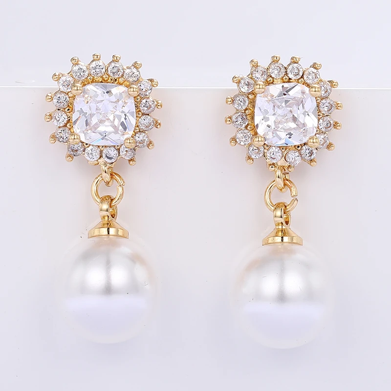 

Lateefah 2019 Hot Sale Sunflower Earrings Creative Earrings Wedding Pearl Earring Gold For Women Jewelry