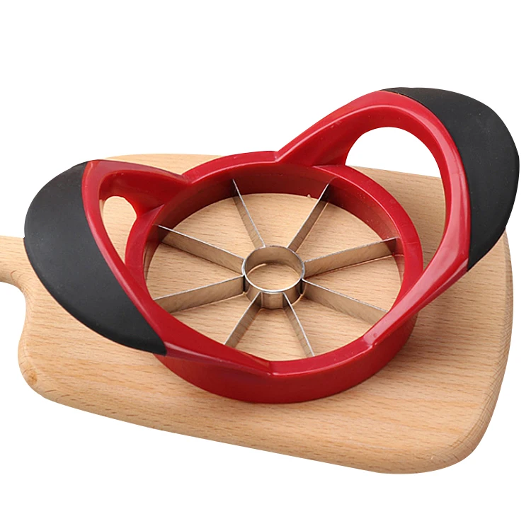 

Wholesale stainless steel fruit cutting apple slicer cutter kitchen tool, Red/black