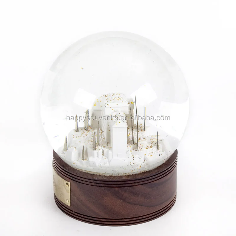 3d Model Christmas Tree Snow Ball Wooden Base Customized Snow Globe ...