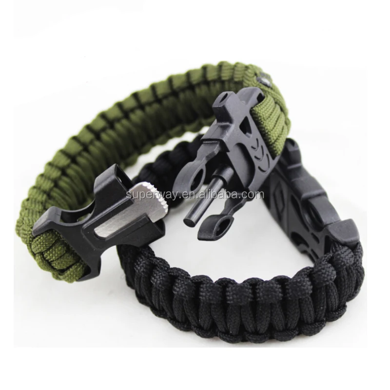 

Survival Bracelet SOS survival emergency paracord bracelet