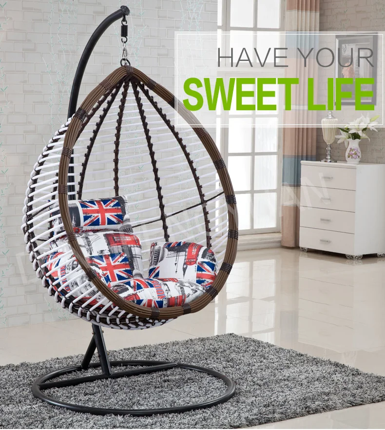 Outdoor Pod Steel Frame Patio Rattan Garden Swing Chair - Buy Rattan