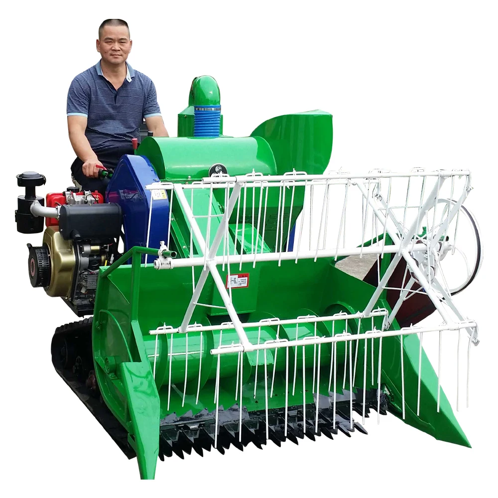 
Hot sale factory supply Mini rice combine harvester with crawler 