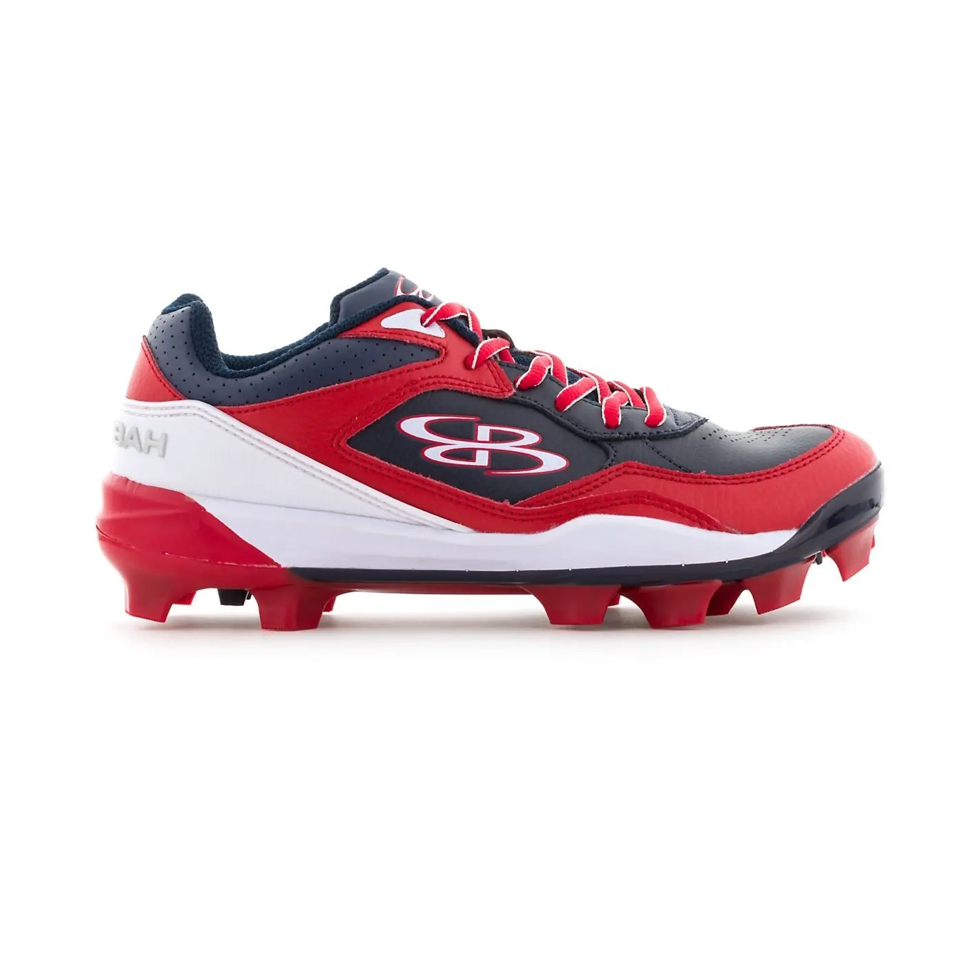 boombah red white and blue cleats