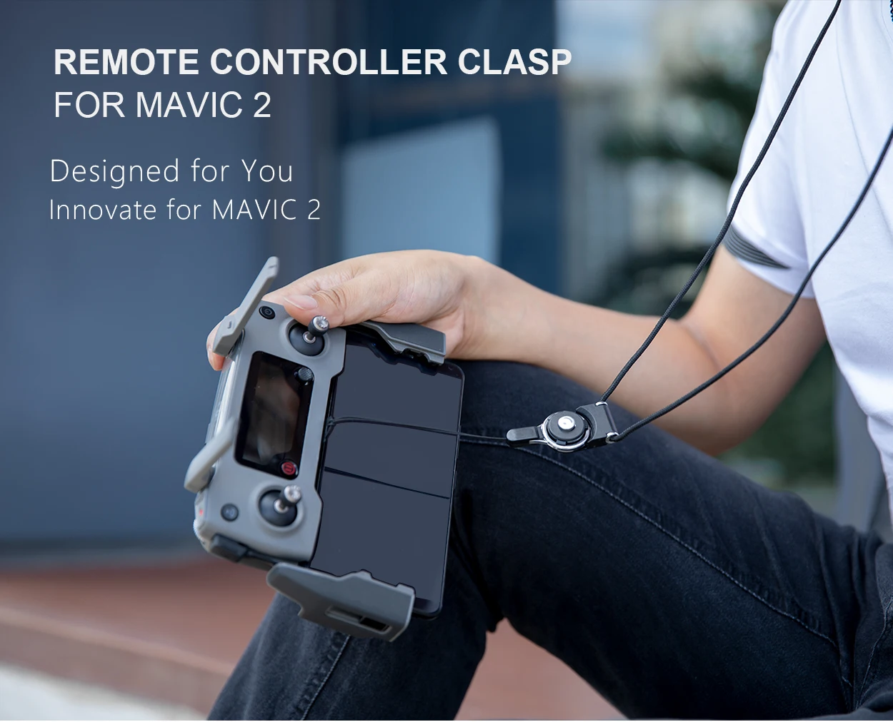 PGYTECH Remote Controller Clasp for DJI Mavic 2 Pro Zoom Adjustable Lanyard Hanging Straps Neck Sling Mavic 2 Drone Accessories