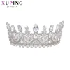 00164 Xuping bridal hair crown tiaras dubai white gold color fine fashion artificial gemstone diamond crystal jewelry